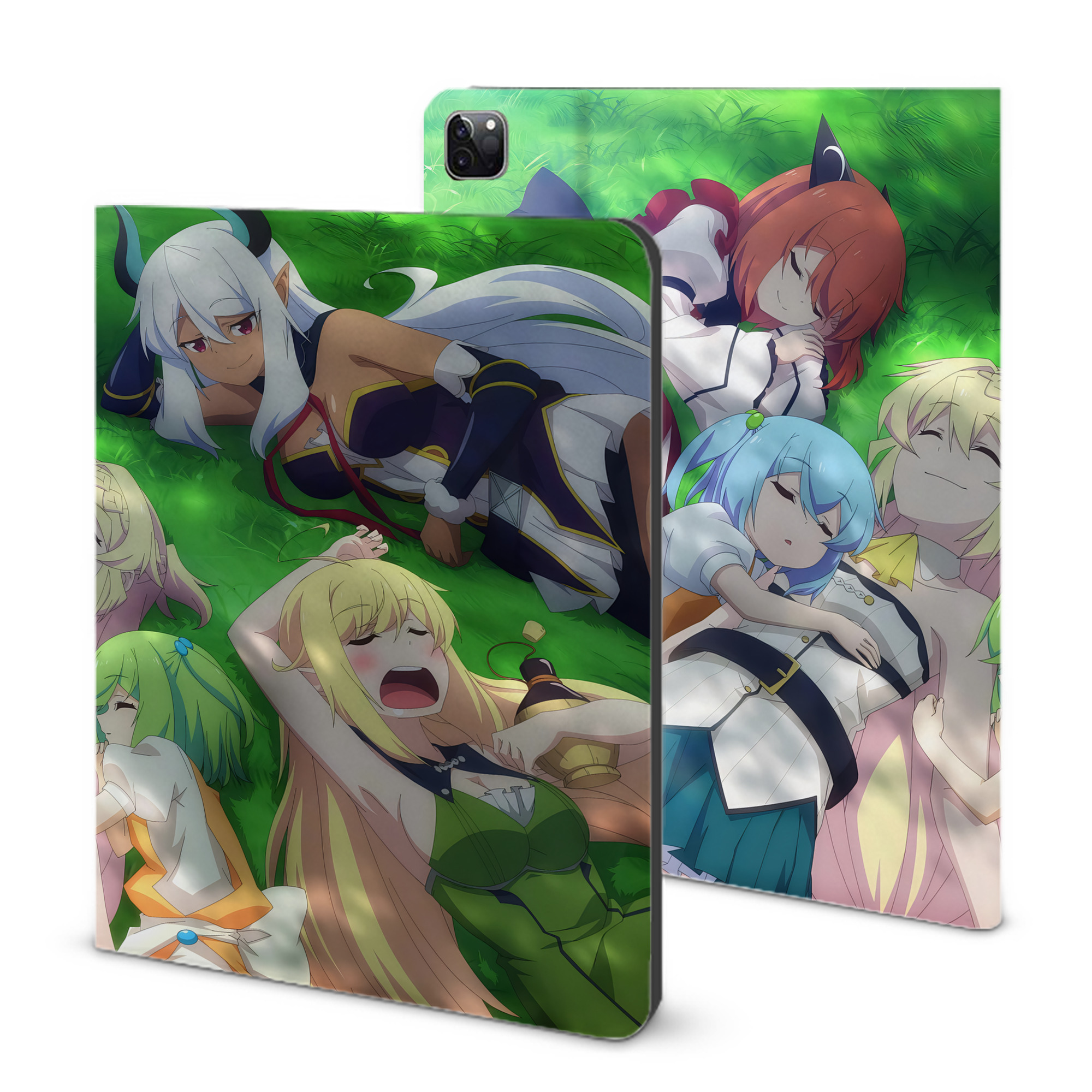 （画像用） 転スラ Regarding Reincarnated to Slime IPad ケース ブック型 PUレザー TPU 耐衝撃 軽量 薄型 ペン収納なし 全面保護 IPad 各モデル対応